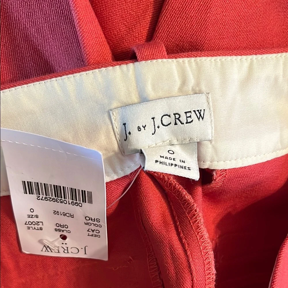 NWT J. By J. Crew Salmon Scalloped Hem Ankle Pant